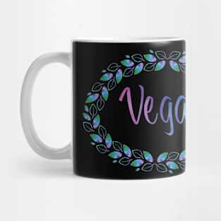 Vegan watercolour leaves Mug